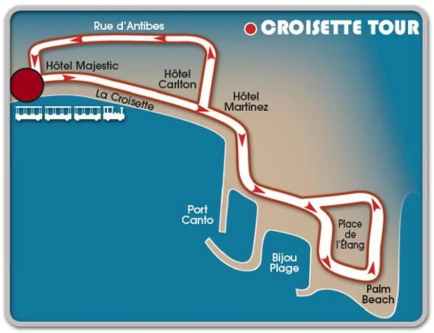 Cannes Palm Beach Parking, Clim, Wifi Plage 2' A Pieds 外观 照片
