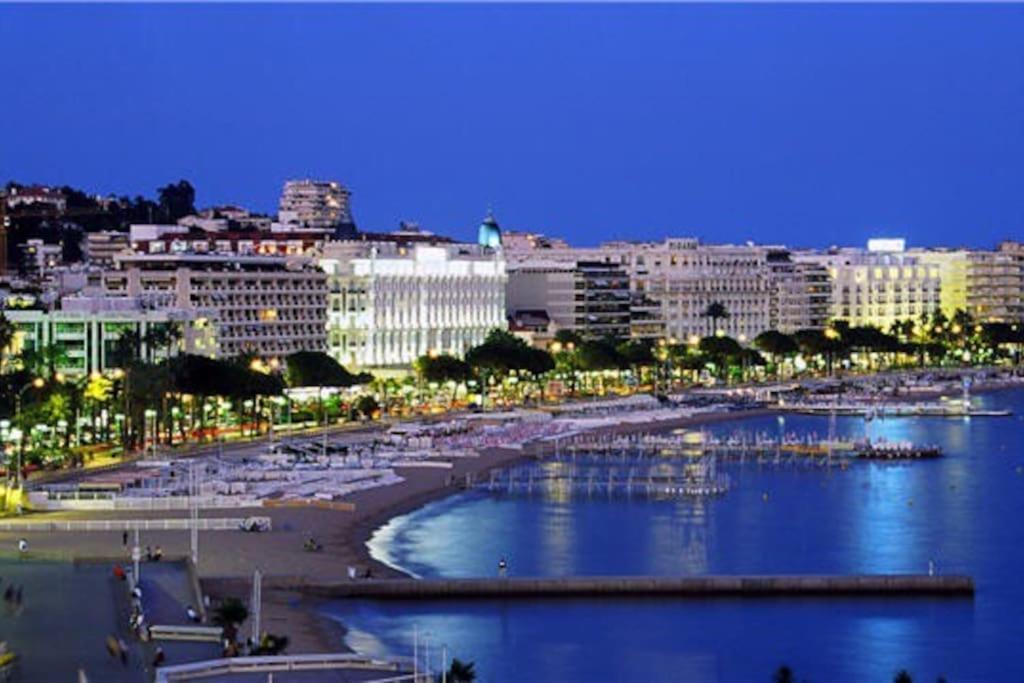 Cannes Palm Beach Parking, Clim, Wifi Plage 2' A Pieds 外观 照片