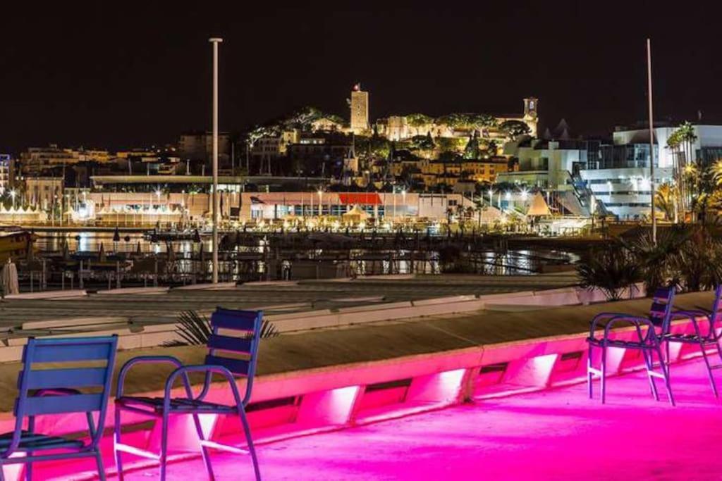 Cannes Palm Beach Parking, Clim, Wifi Plage 2' A Pieds 外观 照片