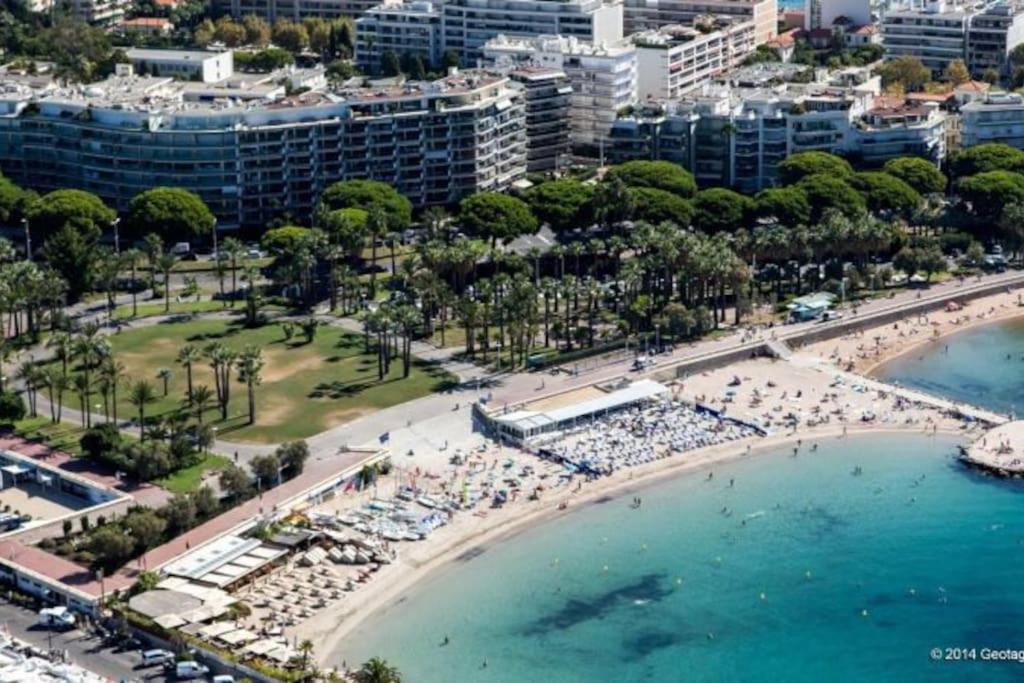 Cannes Palm Beach Parking, Clim, Wifi Plage 2' A Pieds 外观 照片