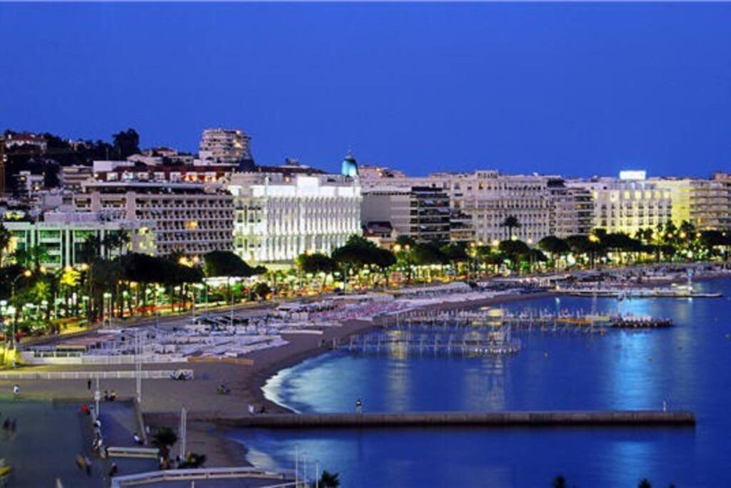 Cannes Palm Beach Parking, Clim, Wifi Plage 2' A Pieds 外观 照片